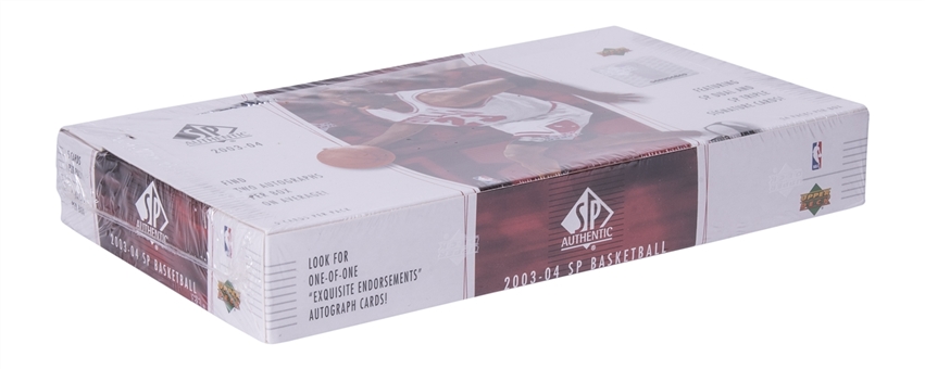 2003-04 SP Authentic Basketball Factory Sealed Unopened Hobby Box (24 Packs) – Possible LeBron James Rookie Card!